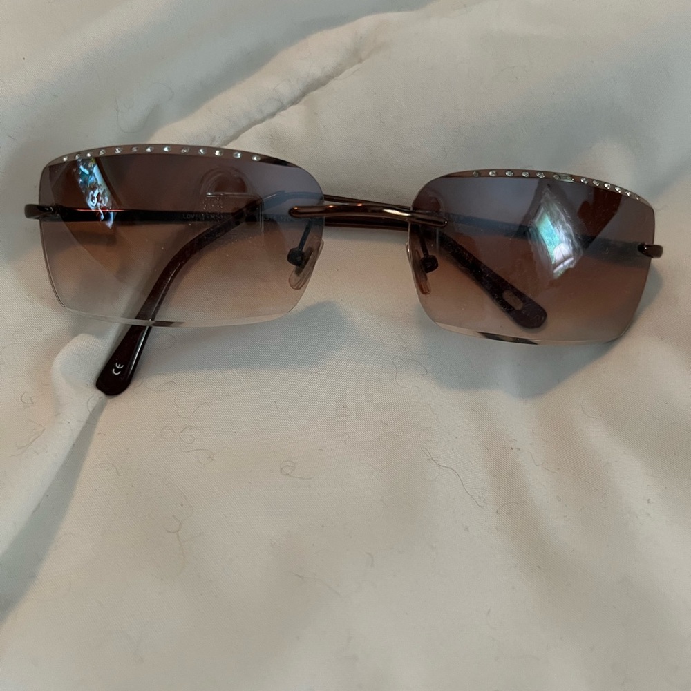 Fossil Brown Sunglasses with Silver Accents